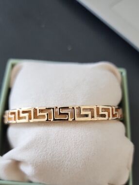Gold-Tone Greek Key Link Bracelet - Women Jewelry